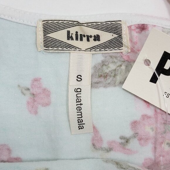 Pacsun Kirra Womens Babydoll Peplum Tank Top Small Mint Floral Y2K Bloomcore - Picture 7 of 9